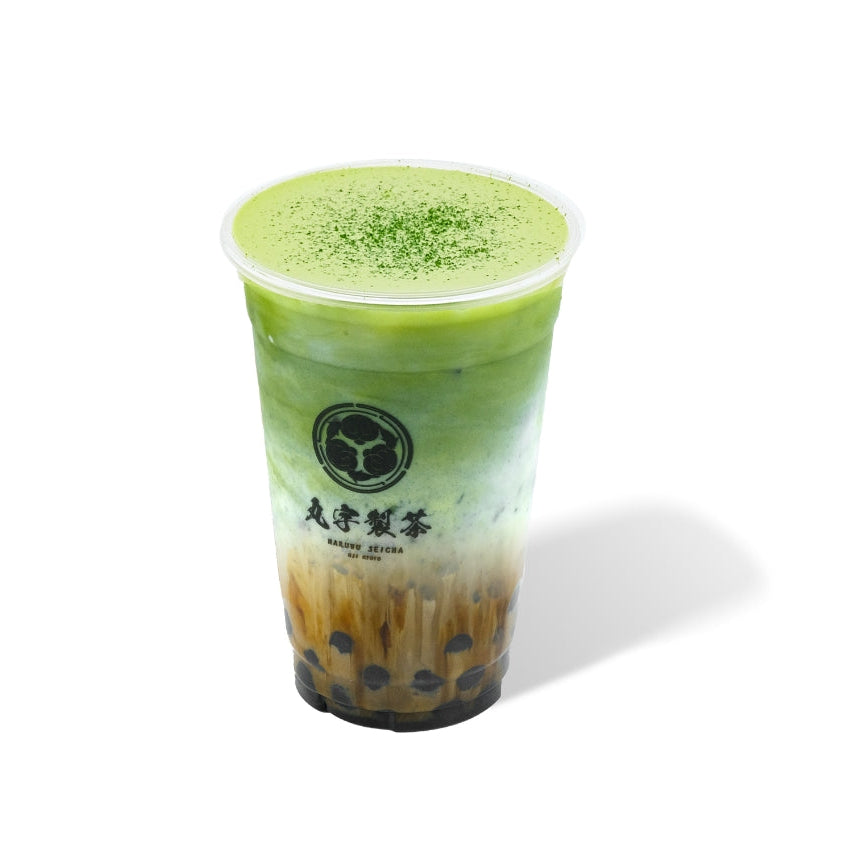 Matcha Latte + Okinawa Boba